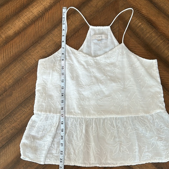 Ann Taylor Loft White Cami Size Medium Petite - Picture 9 of 16